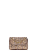 Kadın Bronz Zincir Askılı Taşlı Mini Abiye Çantası | Derimod Kadın Bronz Zincir Askılı Taşlı Mini Abiye Çantası | Derimod