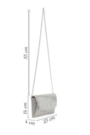 Kadın Gümüş Uzun Zincir Askılı Taşlı Mini Abiye Portföy Çanta | Derimod Kadın Gümüş Uzun Zincir Askılı Taşlı Mini Abiye Portföy Çanta | Derimod