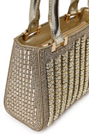 Kadın Altın Uzun Zincir Askılı Taşlı Mini Abiye Çanta | Derimod Kadın Altın Uzun Zincir Askılı Taşlı Mini Abiye Çanta | Derimod