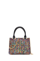 Women's Colorful Long Chain Strap Embellished Mini Evening Bag | Derimod Women's Colorful Long Chain Strap Embellished Mini Evening Bag | Derimod