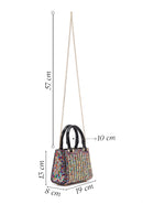 Women's Colorful Long Chain Strap Embellished Mini Evening Bag | Derimod Women's Colorful Long Chain Strap Embellished Mini Evening Bag | Derimod