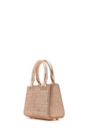 Kadın Bej Uzun Zincir Askılı Taşlı Mini Abiye Çanta | Derimod Kadın Bej Uzun Zincir Askılı Taşlı Mini Abiye Çanta | Derimod