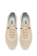 Women's Beige Leather Comfort Shoes | Derimod Women's Beige Leather Comfort Shoes | Derimod