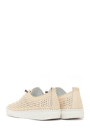 Women's Beige Leather Comfort Shoes | Derimod Women's Beige Leather Comfort Shoes | Derimod