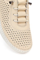 Women's Beige Leather Comfort Shoes | Derimod Women's Beige Leather Comfort Shoes | Derimod