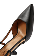 Kadın Siyah Arkası Açık Topuklu Deri Ayakkabı | Derimod Kadın Siyah Arkası Açık Topuklu Deri Ayakkabı | Derimod