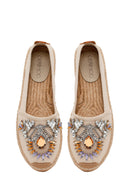 Kadın Bej Taşlı Espadril | Derimod Kadın Bej Taşlı Espadril | Derimod