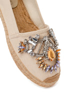 Kadın Bej Taşlı Espadril | Derimod Kadın Bej Taşlı Espadril | Derimod