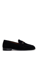 Kadın Siyah Tokalı Süet Deri Maskülen Loafer | Derimod Kadın Siyah Tokalı Süet Deri Maskülen Loafer | Derimod