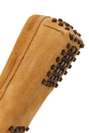 Kadın Camel Püsküllü Süet Deri Loafer | Derimod Kadın Camel Püsküllü Süet Deri Loafer | Derimod