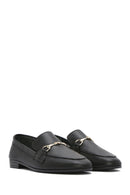 Women's Black Leather Masculine Loafer | Derimod Women's Black Leather Masculine Loafer | Derimod