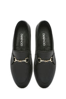 Women's Black Leather Masculine Loafer | Derimod Women's Black Leather Masculine Loafer | Derimod