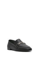 Women's Black Leather Masculine Loafer | Derimod Women's Black Leather Masculine Loafer | Derimod
