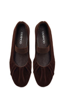 Kadın Kahverengi Süet Deri Babet | Derimod Kadın Kahverengi Süet Deri Babet | Derimod