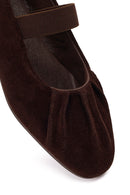 Kadın Kahverengi Süet Deri Babet | Derimod Kadın Kahverengi Süet Deri Babet | Derimod