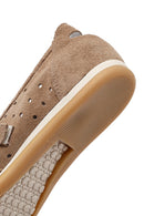 Kadın Vizon Bantlı Süet Deri Babet | Derimod Kadın Vizon Bantlı Süet Deri Babet | Derimod