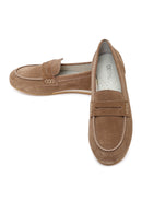 Kadın Vizon Süet Deri Loafer | Derimod Kadın Vizon Süet Deri Loafer | Derimod