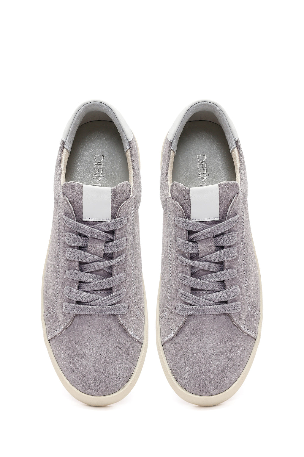 Kadın Gri Bağcıklı Süet Deri Sneaker