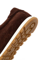 Kadın Kahverengi Bağcıklı Süet Deri Sneaker | Derimod Kadın Kahverengi Bağcıklı Süet Deri Sneaker | Derimod