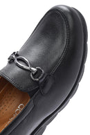Kadın Siyah Tokalı Dolgu Topuklu Deri Comfort Loafer | Derimod Kadın Siyah Tokalı Dolgu Topuklu Deri Comfort Loafer | Derimod