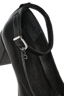 Kadın Siyah Bilekten Tokalı Kalın Kısa Topuklu Deri Ayakkabı | Derimod Kadın Siyah Bilekten Tokalı Kalın Kısa Topuklu Deri Ayakkabı | Derimod