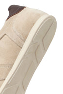 Kadın Bej Bağcıklı Süet Deri Sneaker | Derimod Kadın Bej Bağcıklı Süet Deri Sneaker | Derimod