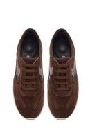 Kadın Kahverengi Bağcıklı Süet Deri Sneaker | Derimod Kadın Kahverengi Bağcıklı Süet Deri Sneaker | Derimod