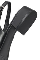 Kadın Siyah Arkası Açık Kısa Kalın Topuklu Deri Ayakkabı | Derimod Kadın Siyah Arkası Açık Kısa Kalın Topuklu Deri Ayakkabı | Derimod