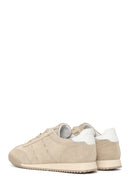 Kadın Bej Bağcıklı Süet Deri Sneaker | Derimod Kadın Bej Bağcıklı Süet Deri Sneaker | Derimod