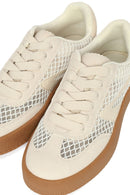 Kadın Bej Bağcıklı Kumaş Sneaker | Derimod Kadın Bej Bağcıklı Kumaş Sneaker | Derimod