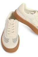 Kadın Bej Bağcıklı Kumaş Sneaker | Derimod Kadın Bej Bağcıklı Kumaş Sneaker | Derimod