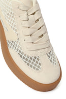 Kadın Bej Bağcıklı Kumaş Sneaker | Derimod Kadın Bej Bağcıklı Kumaş Sneaker | Derimod