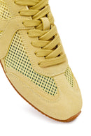 Women's Yellow Lace-up Suede Leather Sneaker | Derimod Women's Yellow Lace-up Suede Leather Sneaker | Derimod