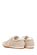Women's Mink Lace-Up Suede Leather Sneakers | Derimod Women's Mink Lace-Up Suede Leather Sneakers | Derimod