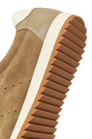 Kadın Bej Bağcıklı Süet Deri Sneaker | Derimod Kadın Bej Bağcıklı Süet Deri Sneaker | Derimod