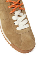 Kadın Bej Bağcıklı Süet Deri Sneaker | Derimod Kadın Bej Bağcıklı Süet Deri Sneaker | Derimod