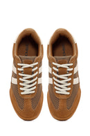 Kadın Kahverengi Bağcıklı Deri Sneaker | Derimod Kadın Kahverengi Bağcıklı Deri Sneaker | Derimod