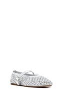 Kadın Gümüş Fileli Taşlı Babet | Derimod Kadın Gümüş Fileli Taşlı Babet | Derimod