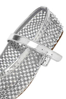 Kadın Gümüş Fileli Taşlı Babet | Derimod Kadın Gümüş Fileli Taşlı Babet | Derimod