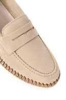 Kadın Bej Süet Deri Loafer | Derimod Kadın Bej Süet Deri Loafer | Derimod