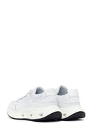 Woman White Lace-Up Thick-Soled Leather Sneaker | Derimod Woman White Lace-Up Thick-Soled Leather Sneaker | Derimod