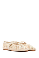 Kadın Bej Hasır Babet | Derimod Kadın Bej Hasır Babet | Derimod