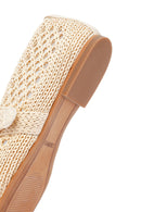 Kadın Bej Hasır Babet | Derimod Kadın Bej Hasır Babet | Derimod