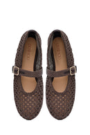 Kadın Kahverengi Hasır Babet | Derimod Kadın Kahverengi Hasır Babet | Derimod