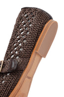 Kadın Kahverengi Hasır Babet | Derimod Kadın Kahverengi Hasır Babet | Derimod