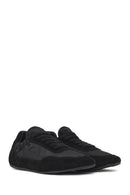 Women's Black Lace-Up Leather Sneaker | Derimod Women's Black Lace-Up Leather Sneaker | Derimod