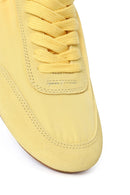 Women's Yellow Lace-up Leather Sneaker | Derimod Women's Yellow Lace-up Leather Sneaker | Derimod