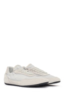 Women's Grey Lace-up Leather Sneaker | Derimod Women's Grey Lace-up Leather Sneaker | Derimod