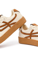 Kadın Bej Bağcıklı Kalın Tabanlı Sneaker | Derimod Kadın Bej Bağcıklı Kalın Tabanlı Sneaker | Derimod