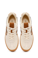 Kadın Bej Bağcıklı Kalın Tabanlı Sneaker | Derimod Kadın Bej Bağcıklı Kalın Tabanlı Sneaker | Derimod